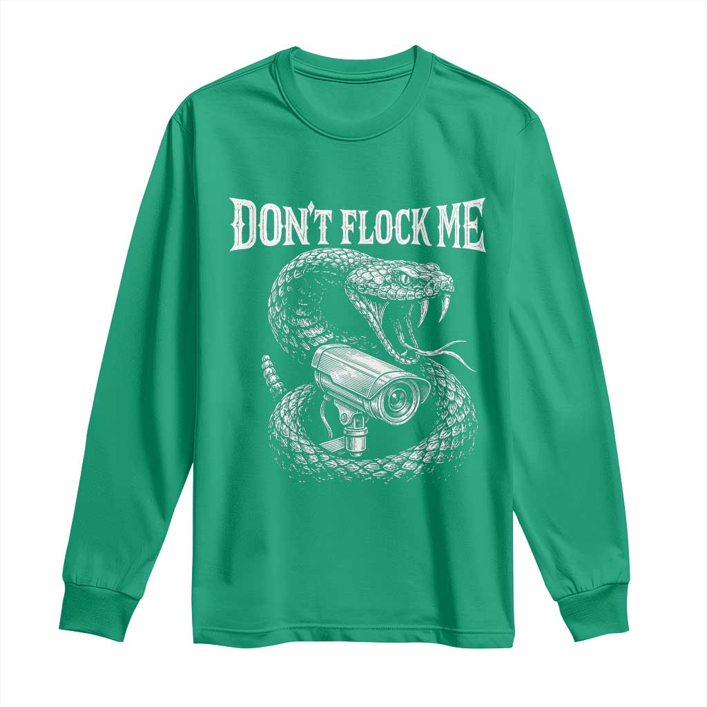 Anti Surveillance Camera Rattlesnake Long Sleeve Shirt Dont Flock Me
