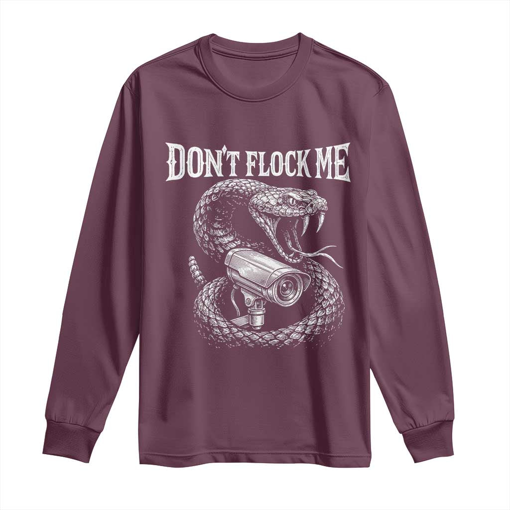 Anti Surveillance Camera Rattlesnake Long Sleeve Shirt Dont Flock Me