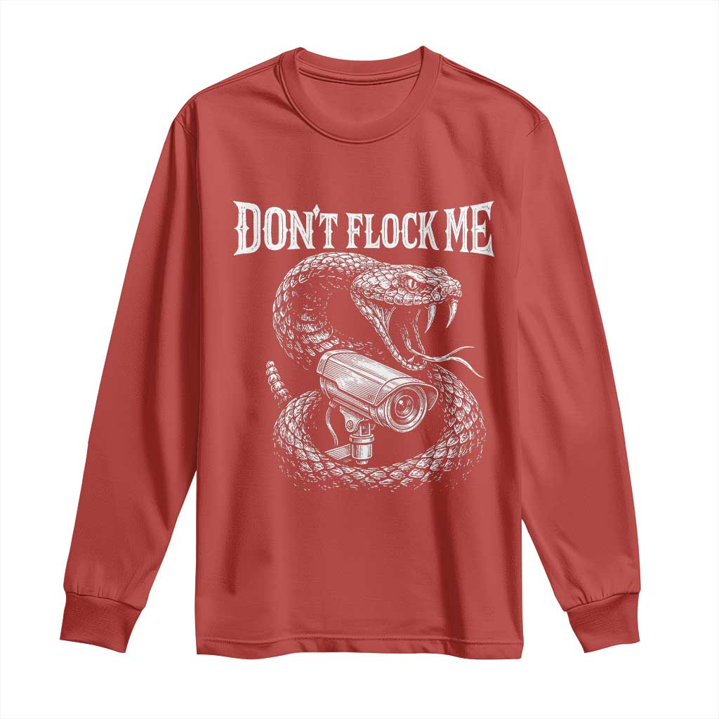 Anti Surveillance Camera Rattlesnake Long Sleeve Shirt Dont Flock Me