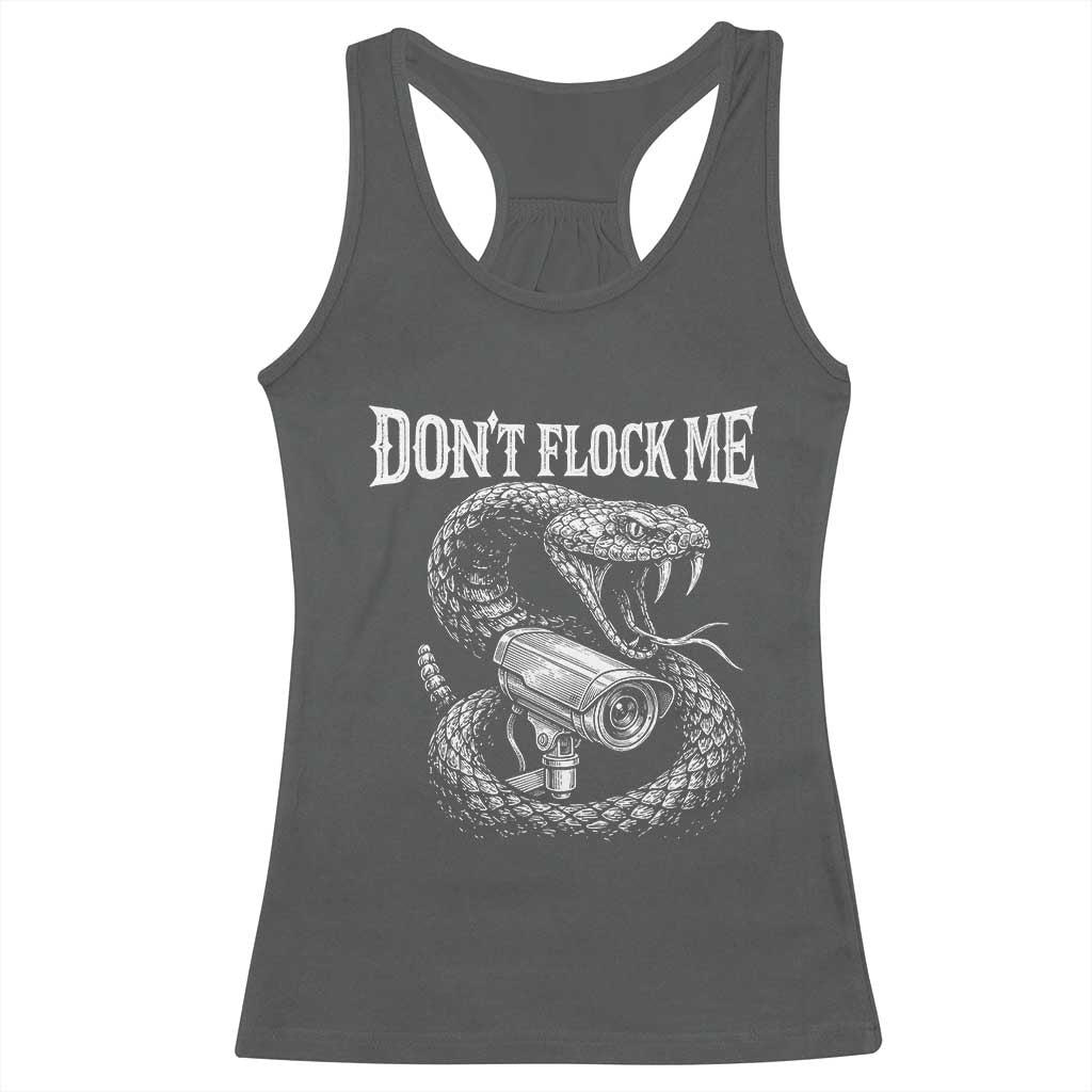 Anti Surveillance Camera Rattlesnake Racerback Tank Top Dont Flock Me