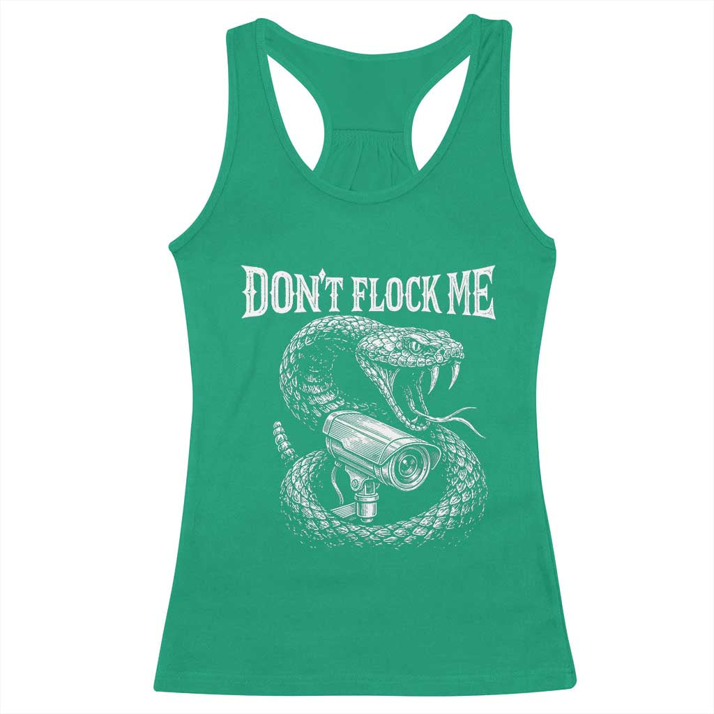 Anti Surveillance Camera Rattlesnake Racerback Tank Top Dont Flock Me