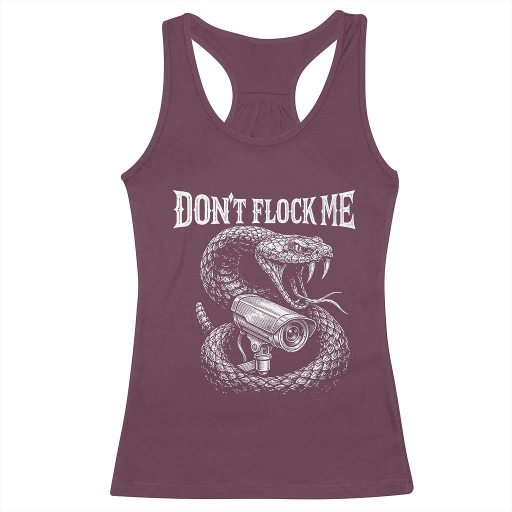 Anti Surveillance Camera Rattlesnake Racerback Tank Top Dont Flock Me