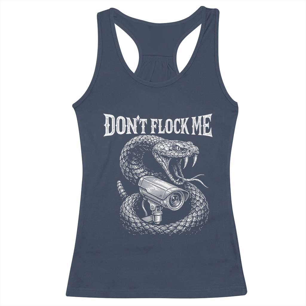 Anti Surveillance Camera Rattlesnake Racerback Tank Top Dont Flock Me