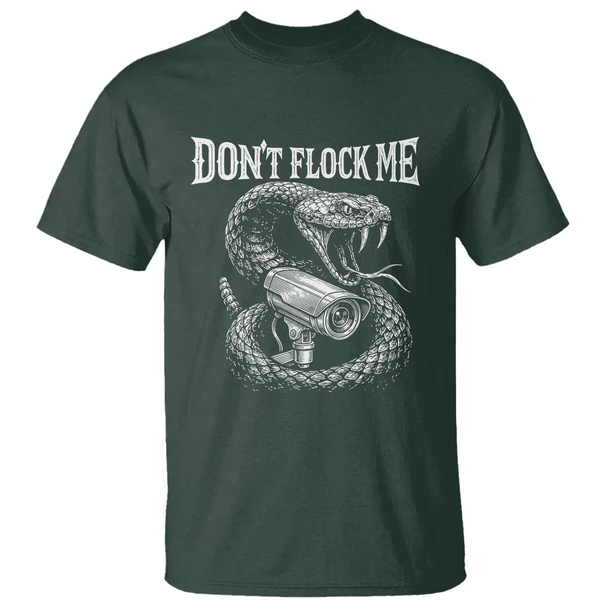 Anti Surveillance Camera Rattlesnake T Shirt Dont Flock Me