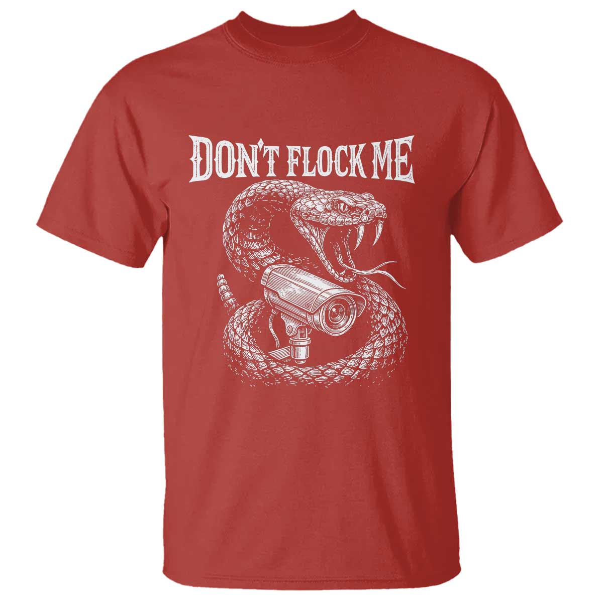 Anti Surveillance Camera Rattlesnake T Shirt Dont Flock Me