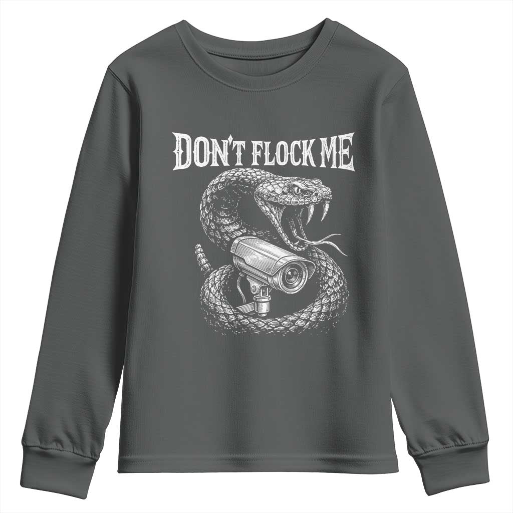 Anti Surveillance Camera Rattlesnake Youth Sweatshirt Dont Flock Me