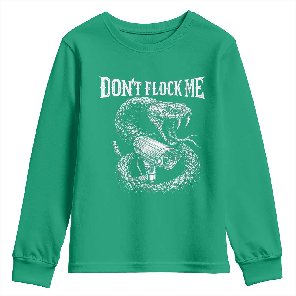 Anti Surveillance Camera Rattlesnake Youth Sweatshirt Dont Flock Me