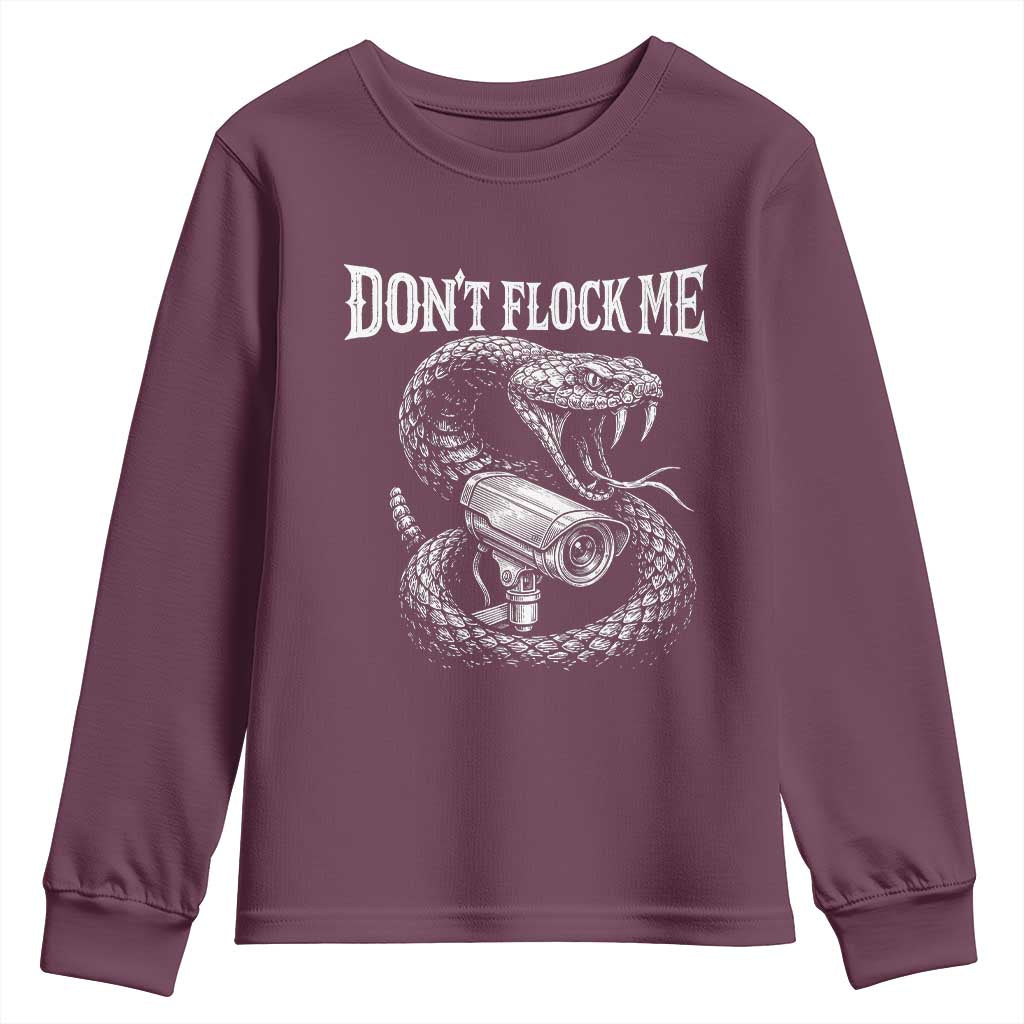 Anti Surveillance Camera Rattlesnake Youth Sweatshirt Dont Flock Me