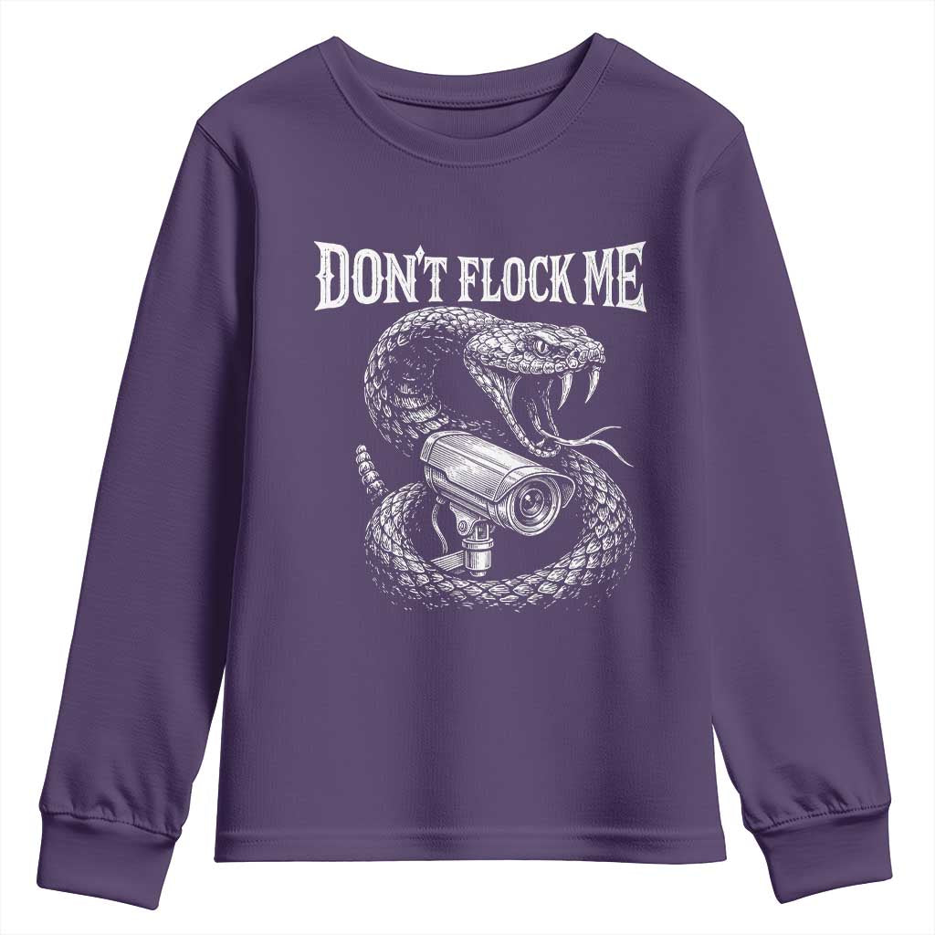 Anti Surveillance Camera Rattlesnake Youth Sweatshirt Dont Flock Me