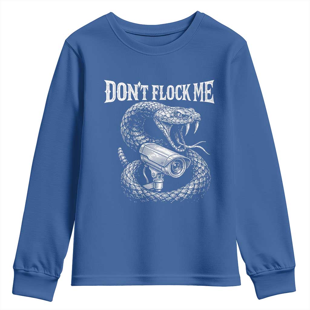 Anti Surveillance Camera Rattlesnake Youth Sweatshirt Dont Flock Me