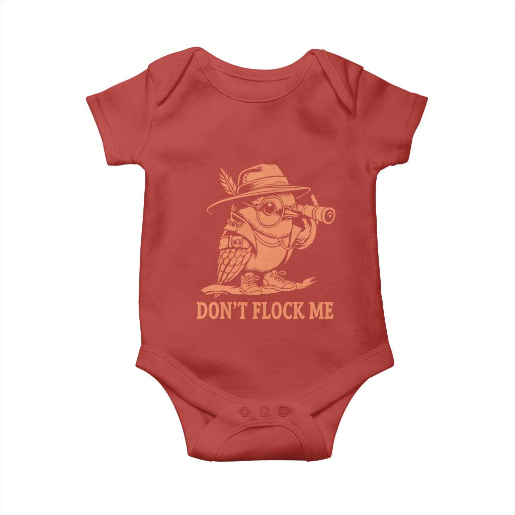 Funny Bird Watching Detective Birdwatcher Baby Onesie Dont Flock Me