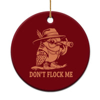 Funny Bird Watching Detective Birdwatcher Ceramic Ornament Dont Flock Me