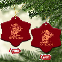 Funny Bird Watching Detective Birdwatcher Ceramic Ornament Dont Flock Me