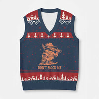 Funny Bird Watching Detective Birdwatcher V-Neck Knit Sweater Vest Dont Flock Me
