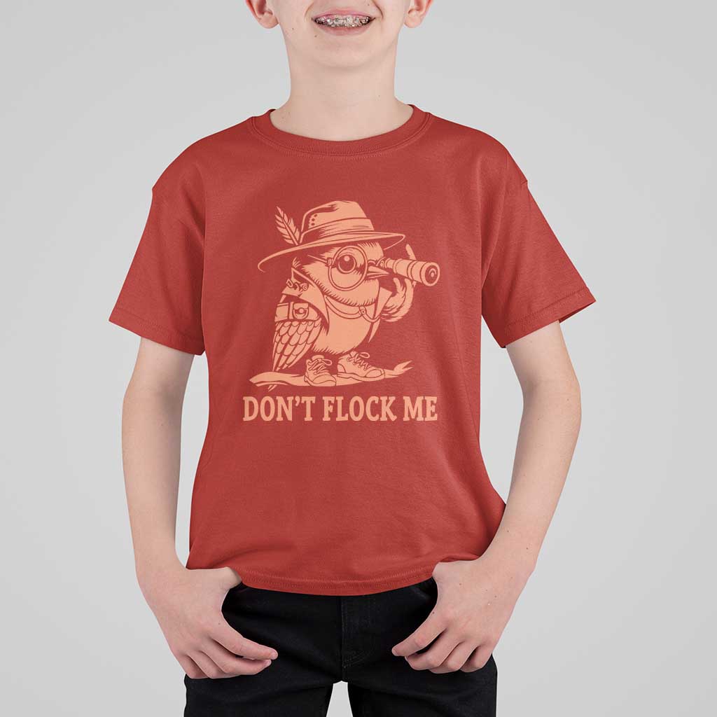 Funny Bird Watching Detective Birdwatcher T Shirt For Kid Dont Flock Me