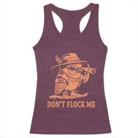 Funny Bird Watching Detective Birdwatcher Racerback Tank Top Dont Flock Me