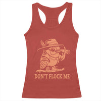 Funny Bird Watching Detective Birdwatcher Racerback Tank Top Dont Flock Me