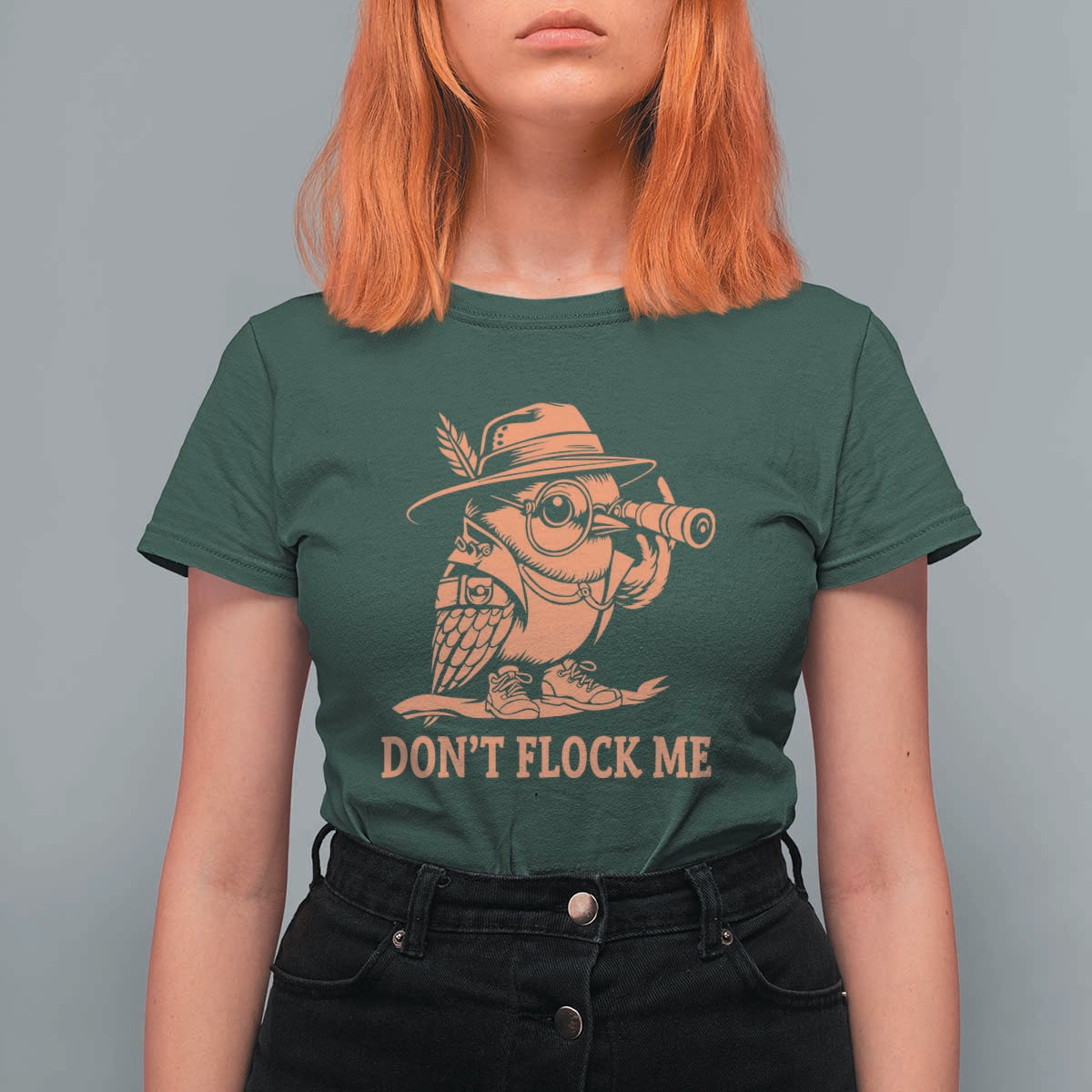 Funny Bird Watching Detective Birdwatcher T Shirt For Women Dont Flock Me