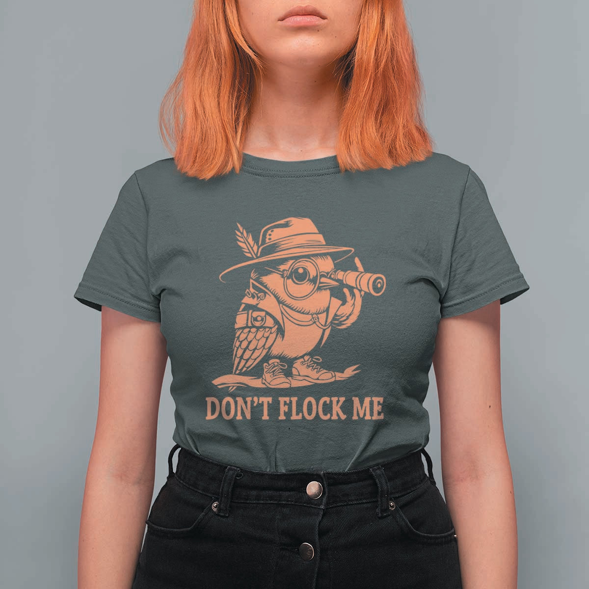 Funny Bird Watching Detective Birdwatcher T Shirt For Women Dont Flock Me