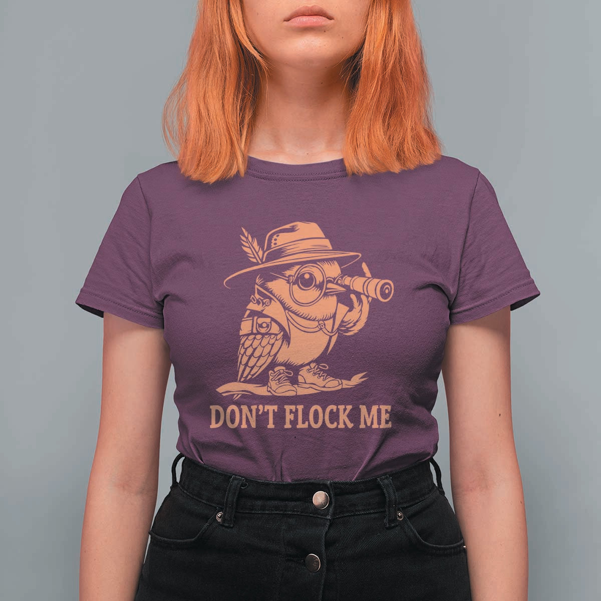 Funny Bird Watching Detective Birdwatcher T Shirt For Women Dont Flock Me
