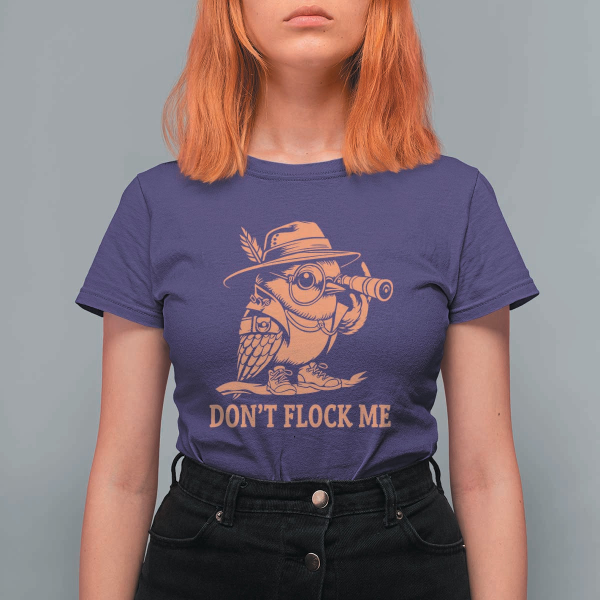 Funny Bird Watching Detective Birdwatcher T Shirt For Women Dont Flock Me