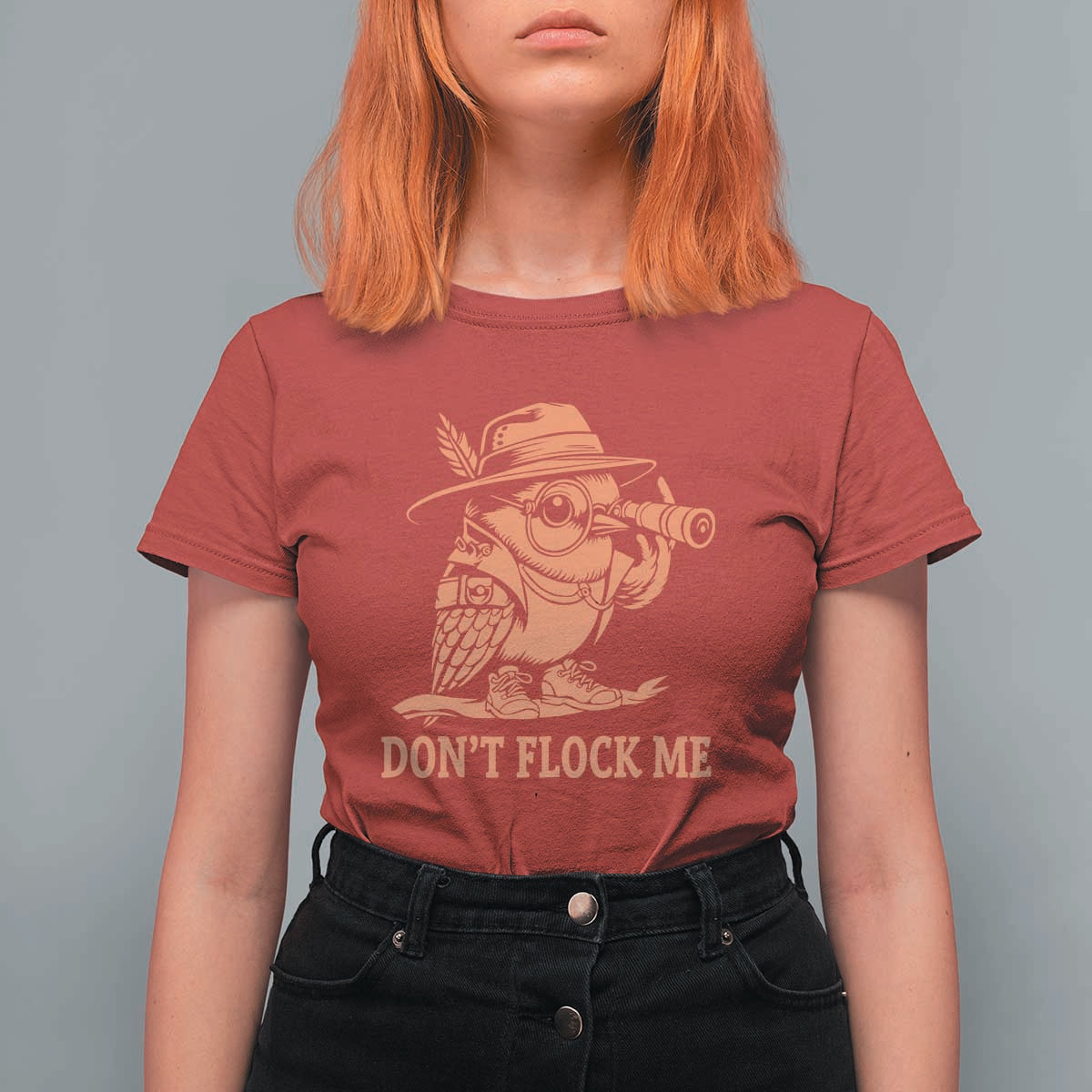 Funny Bird Watching Detective Birdwatcher T Shirt For Women Dont Flock Me