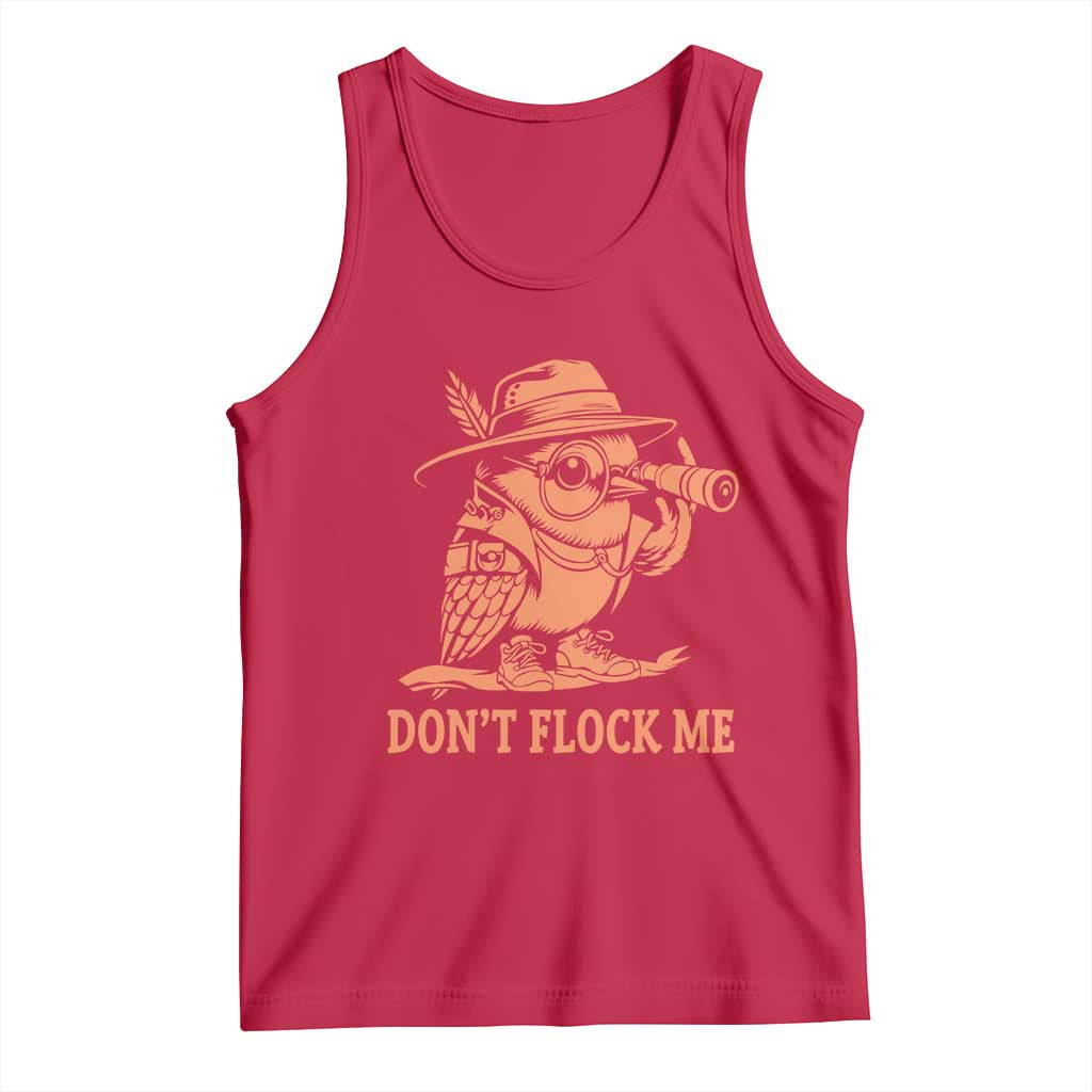 Funny Bird Watching Detective Birdwatcher Tank Top Dont Flock Me