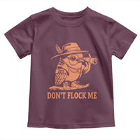 Funny Bird Watching Detective Birdwatcher Toddler T Shirt Dont Flock Me
