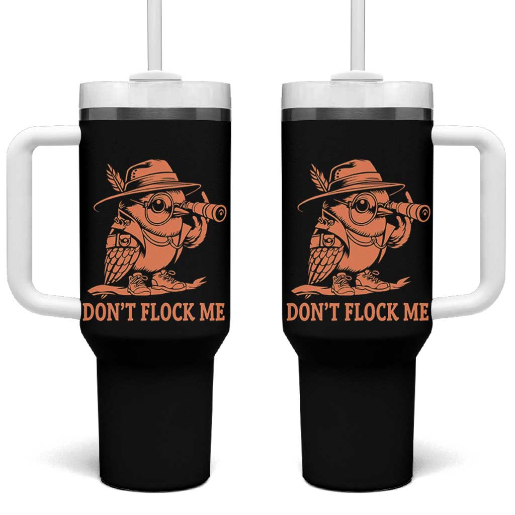 Funny Bird Watching Detective Birdwatcher Tumbler With Handle Dont Flock Me