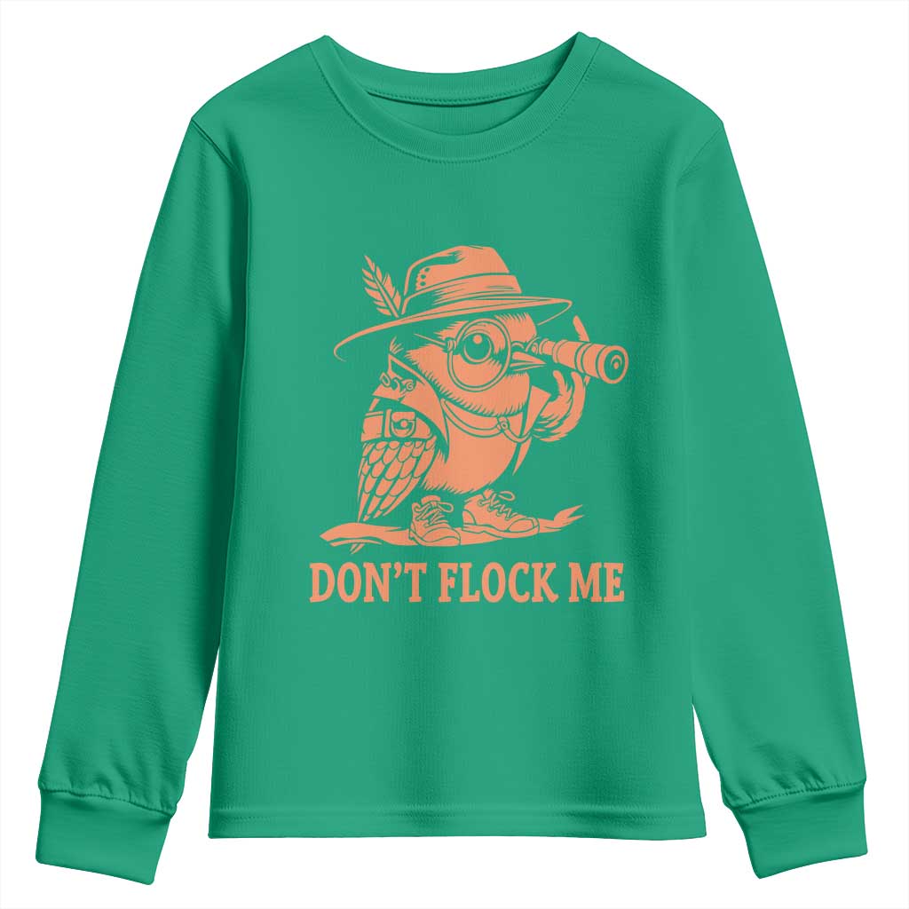 Funny Bird Watching Detective Birdwatcher Youth Sweatshirt Dont Flock Me