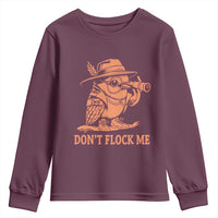 Funny Bird Watching Detective Birdwatcher Youth Sweatshirt Dont Flock Me