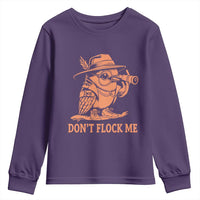Funny Bird Watching Detective Birdwatcher Youth Sweatshirt Dont Flock Me