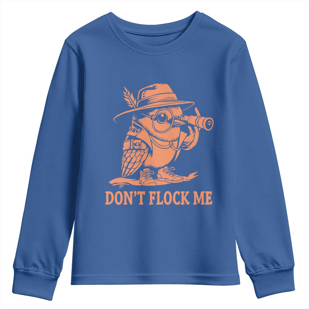 Funny Bird Watching Detective Birdwatcher Youth Sweatshirt Dont Flock Me