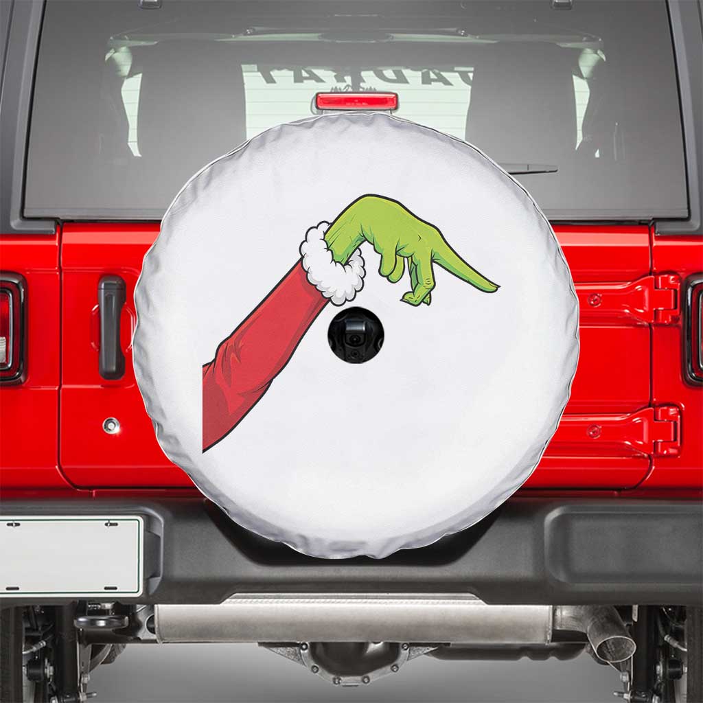 Funny Green Hand Basketball Pointing Meme Spare Tire Cover Christmas Holiday Gift