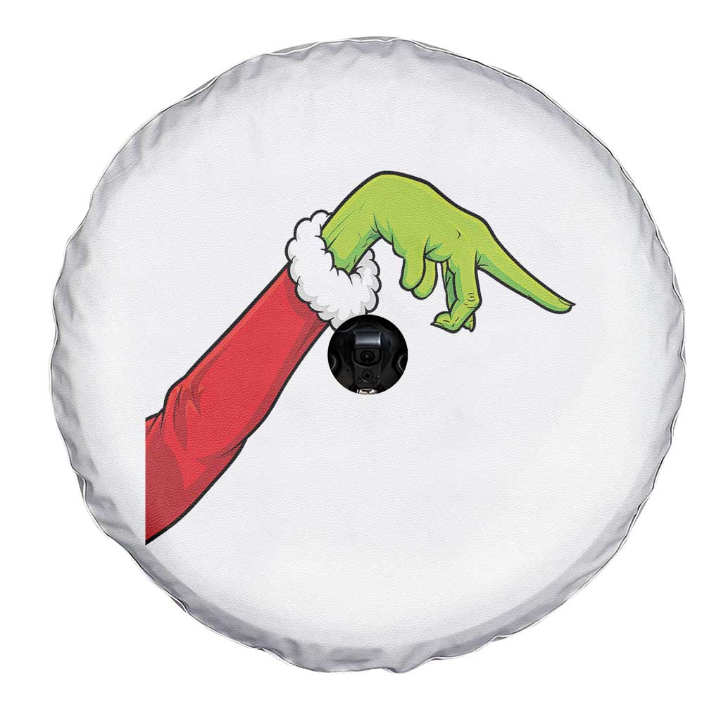 Funny Green Hand Basketball Pointing Meme Spare Tire Cover Christmas Holiday Gift