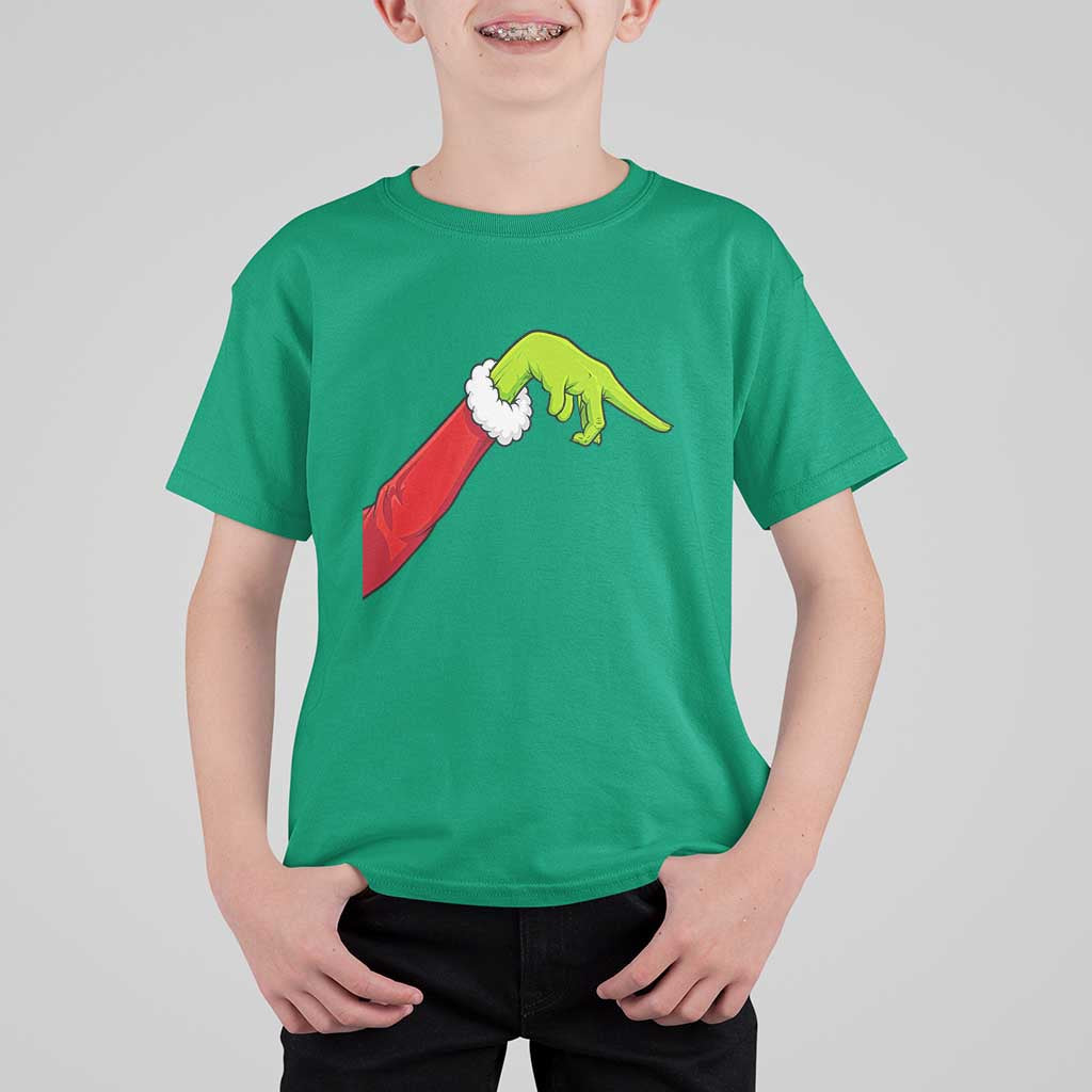 Funny Green Hand Basketball Pointing Meme T Shirt For Kid Christmas Holiday Gift