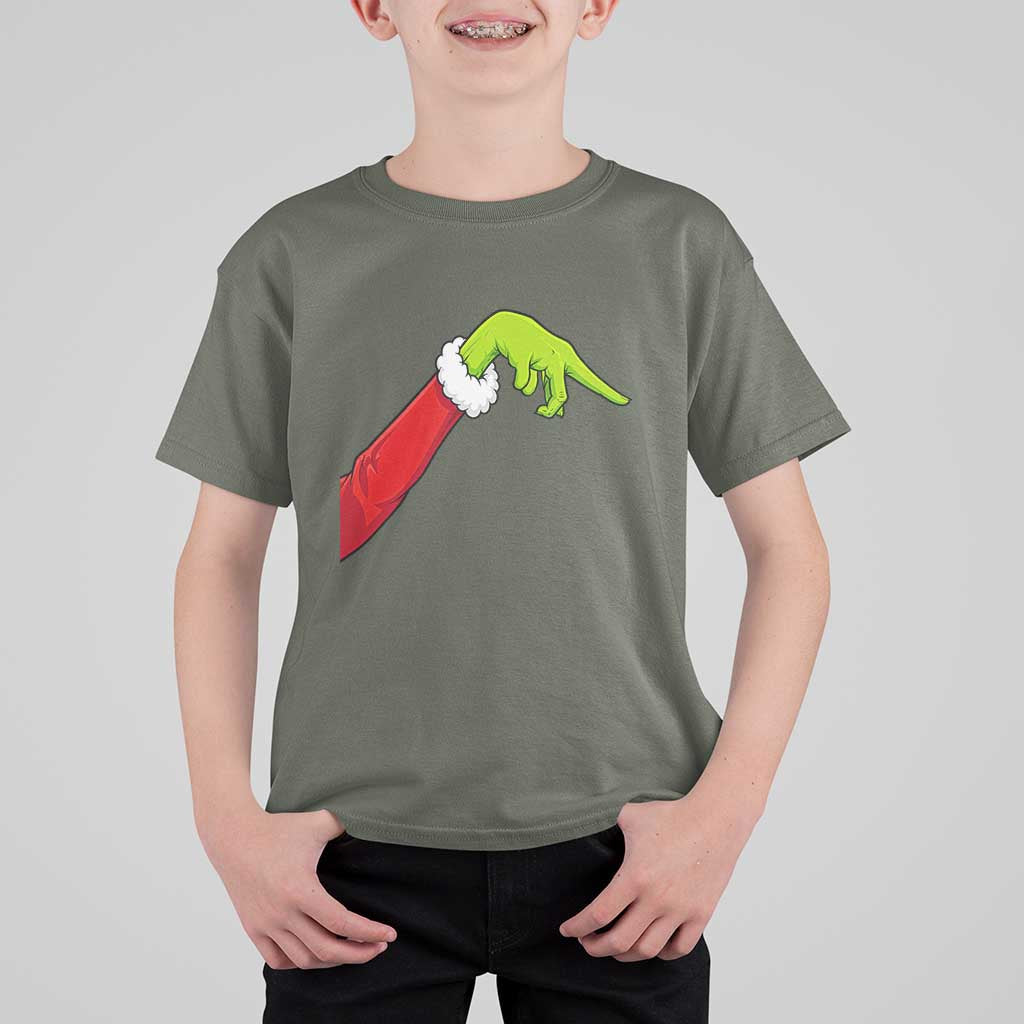 Funny Green Hand Basketball Pointing Meme T Shirt For Kid Christmas Holiday Gift