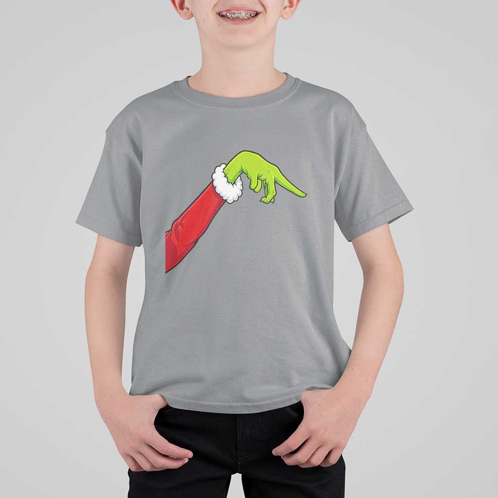 Funny Green Hand Basketball Pointing Meme T Shirt For Kid Christmas Holiday Gift