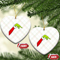 Funny Green Hand Basketball Pointing Meme Ceramic Ornament Christmas Holiday Gift