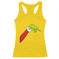 Funny Green Hand Basketball Pointing Meme Racerback Tank Top Christmas Holiday Gift