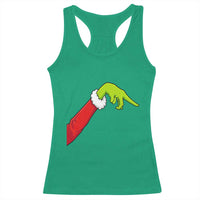 Funny Green Hand Basketball Pointing Meme Racerback Tank Top Christmas Holiday Gift