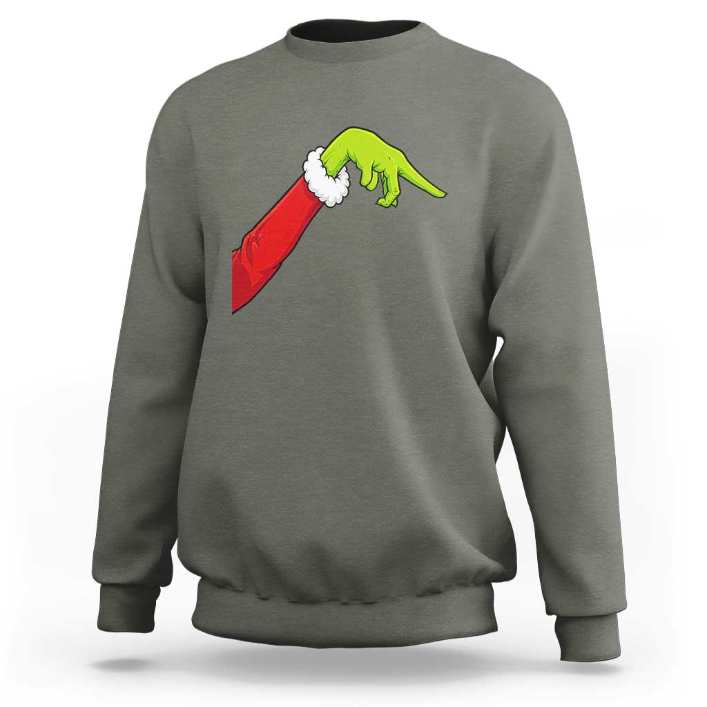 Funny Green Hand Basketball Pointing Meme Sweatshirt Christmas Holiday Gift
