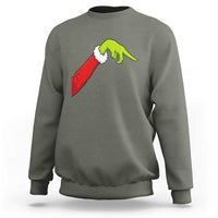 Funny Green Hand Basketball Pointing Meme Sweatshirt Christmas Holiday Gift