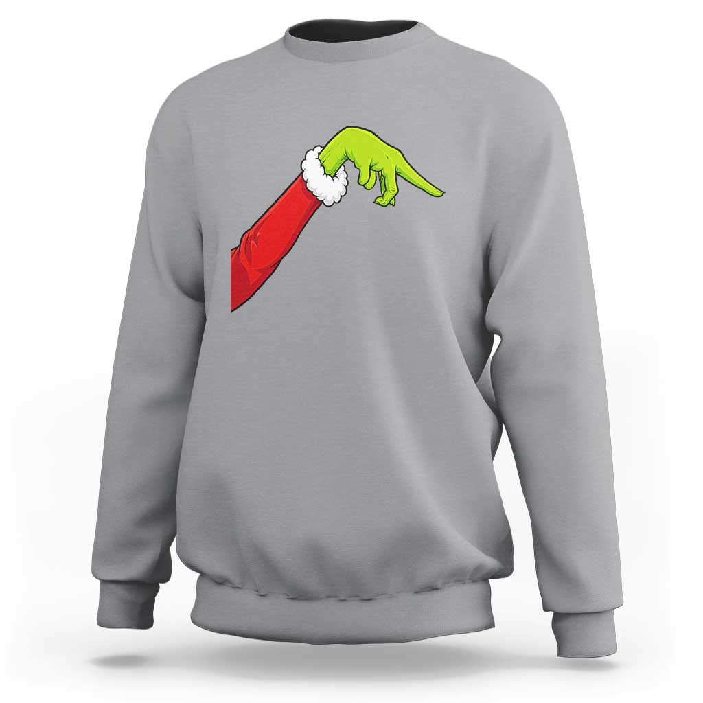 Funny Green Hand Basketball Pointing Meme Sweatshirt Christmas Holiday Gift