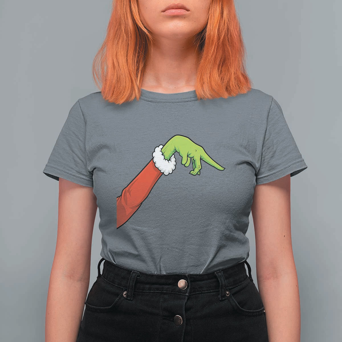 Funny Green Hand Basketball Pointing Meme T Shirt For Women Christmas Holiday Gift