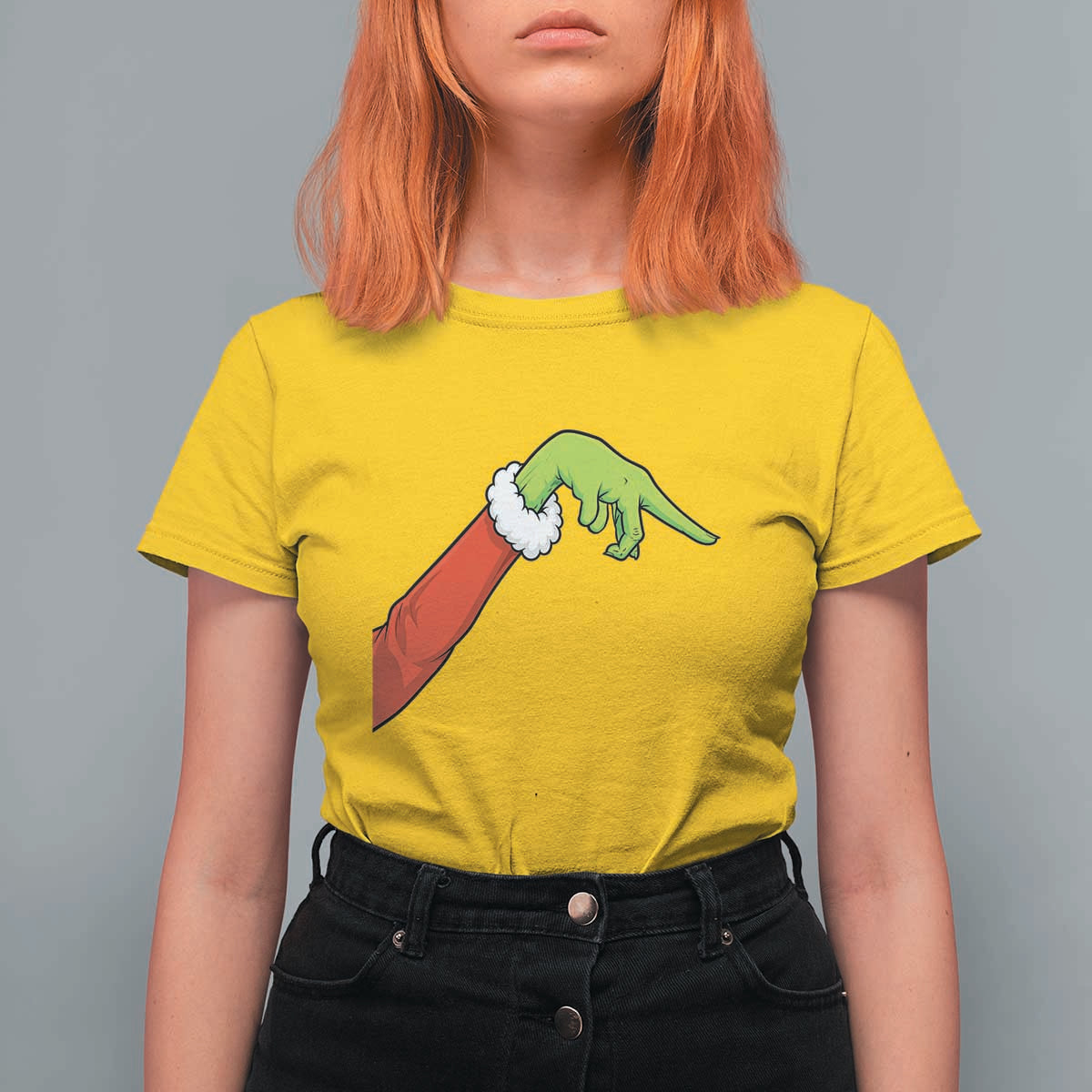 Funny Green Hand Basketball Pointing Meme T Shirt For Women Christmas Holiday Gift