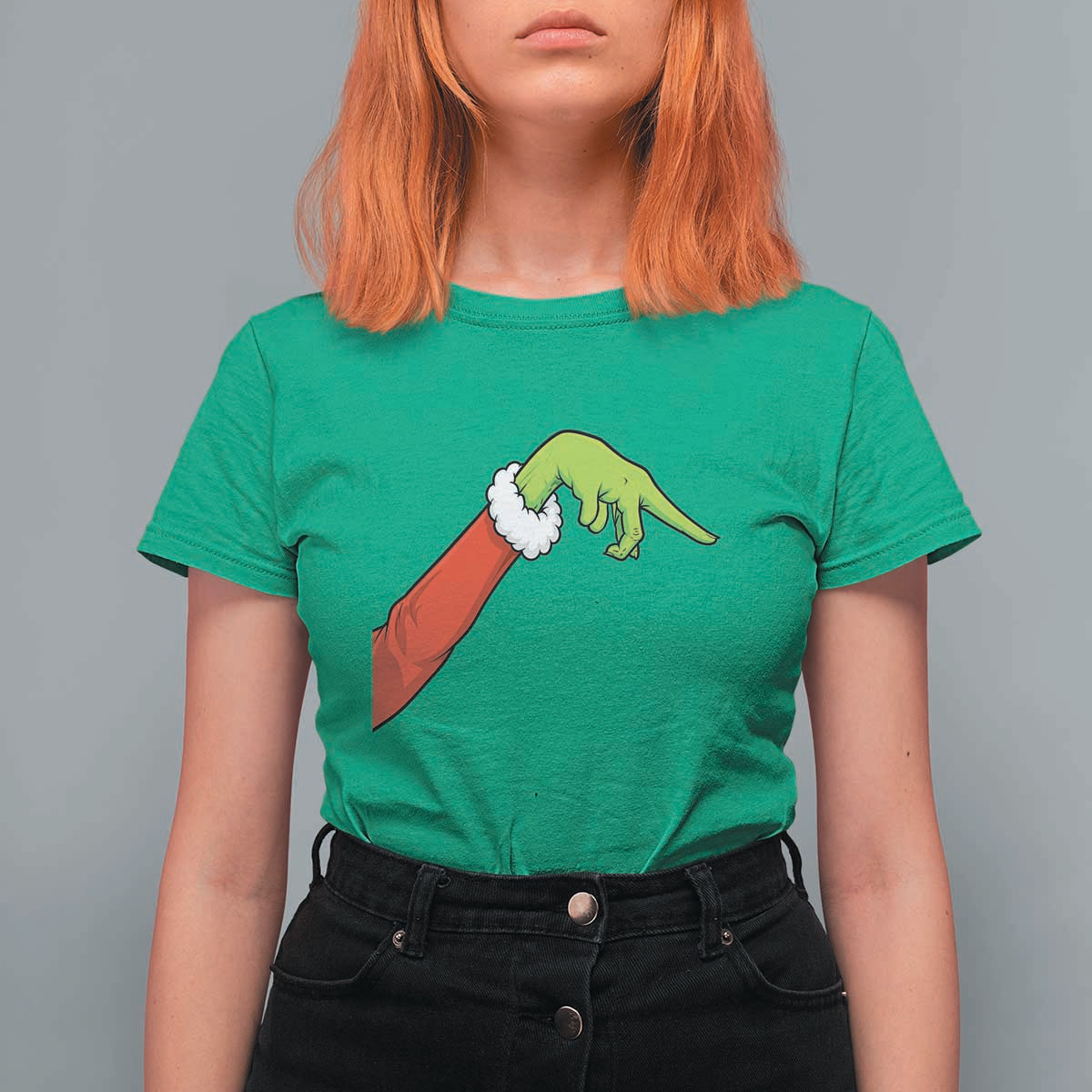 Funny Green Hand Basketball Pointing Meme T Shirt For Women Christmas Holiday Gift