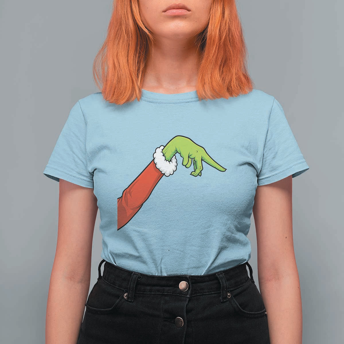 Funny Green Hand Basketball Pointing Meme T Shirt For Women Christmas Holiday Gift
