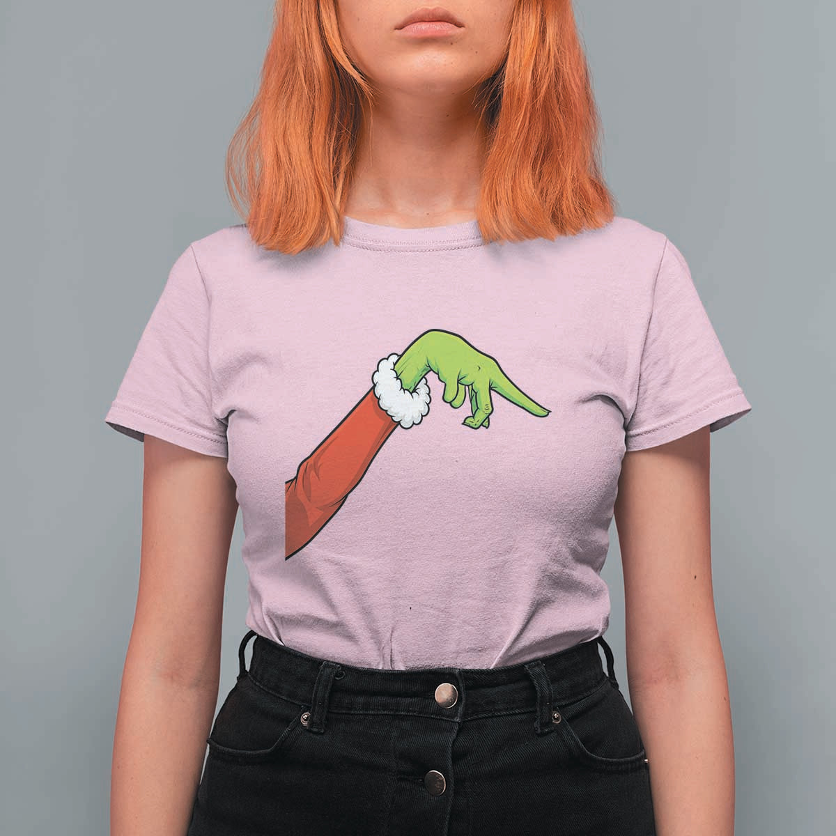 Funny Green Hand Basketball Pointing Meme T Shirt For Women Christmas Holiday Gift