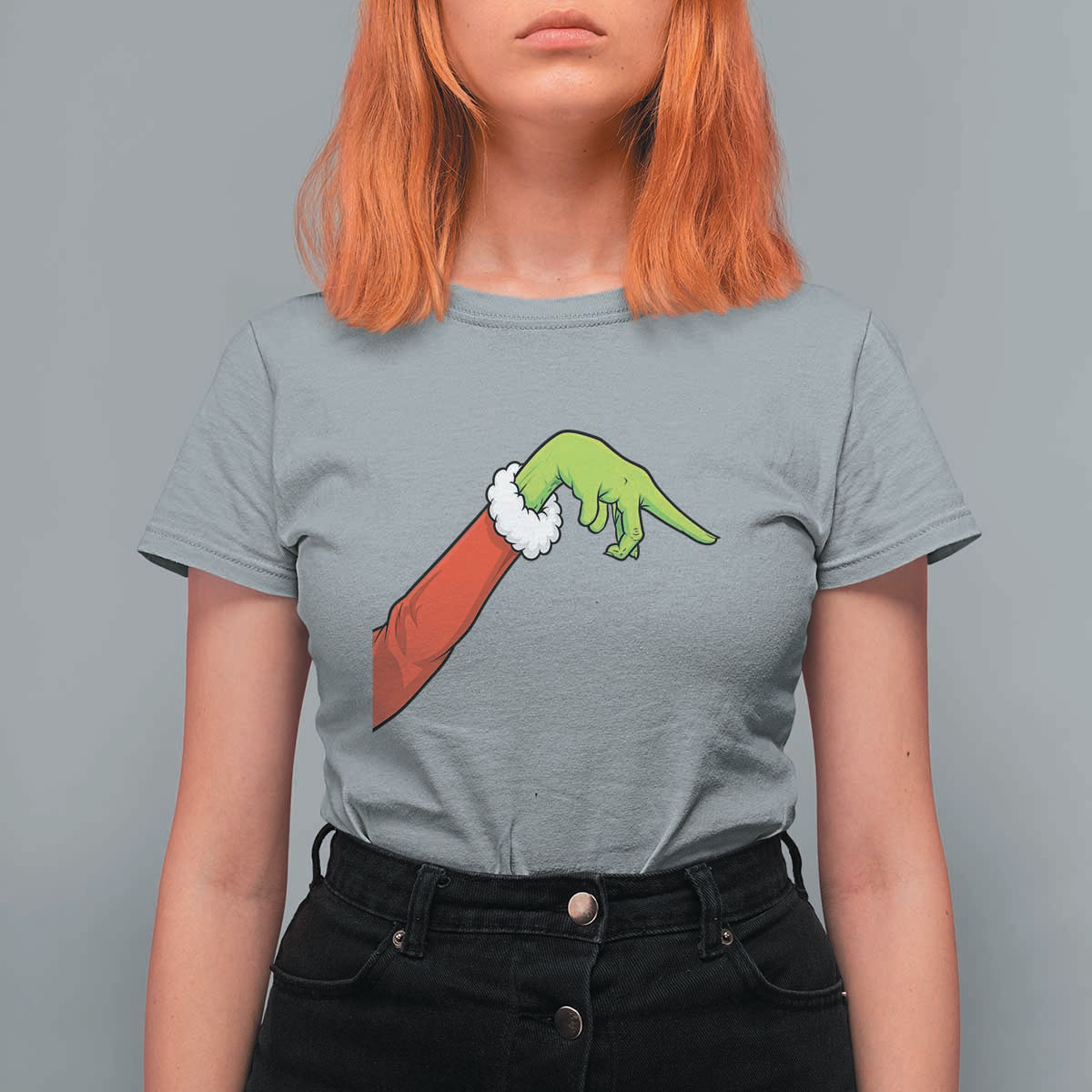 Funny Green Hand Basketball Pointing Meme T Shirt For Women Christmas Holiday Gift